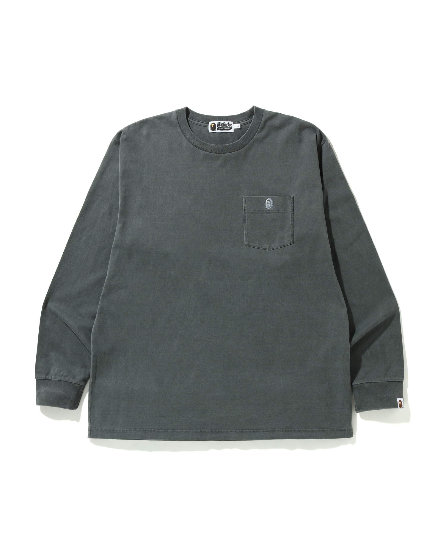 Shop Overdye One Point Pocket Relaxed Fit L/S Tee Online | BAPE