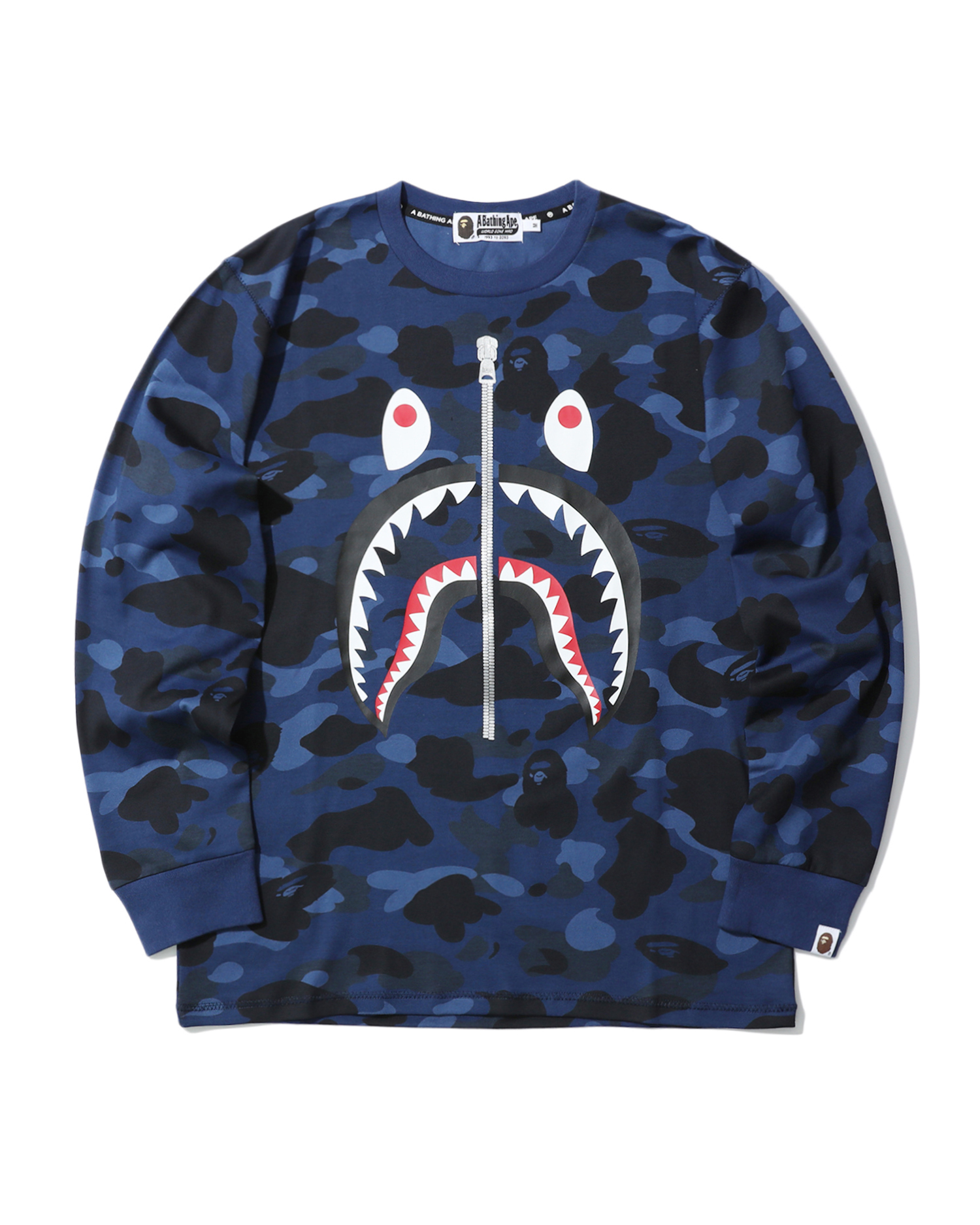 Shop Color Camo Shark tee Online | BAPE