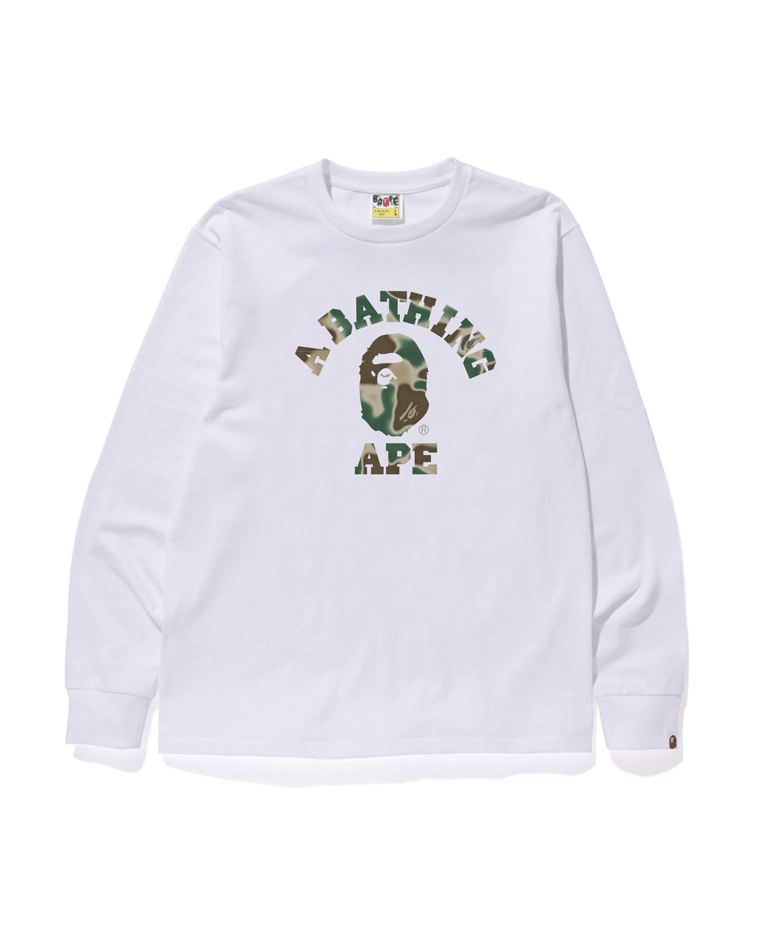 bape long sleeve white