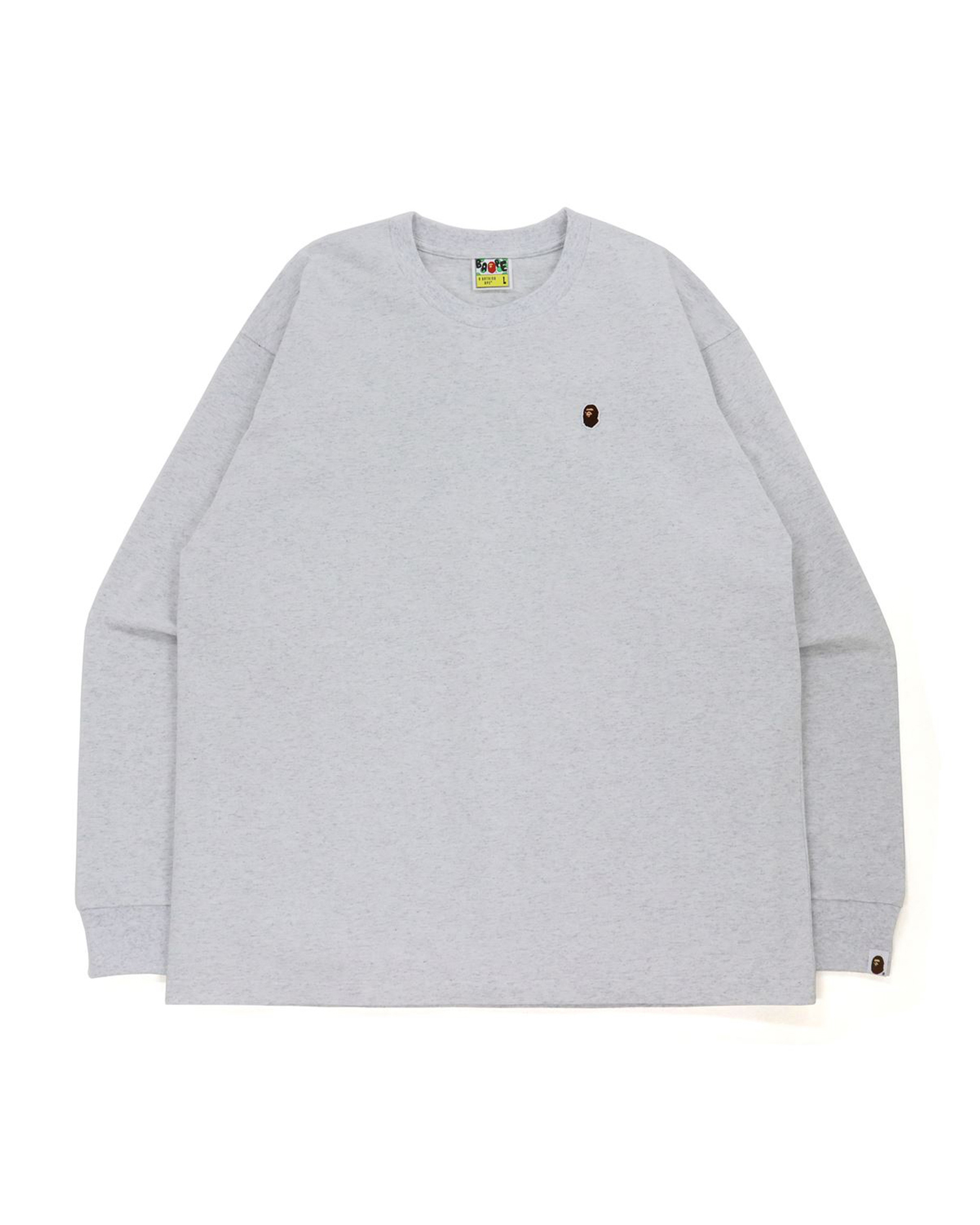 Shop Ape Head One Point Relaxed Fit L/S Tee Online | BAPE