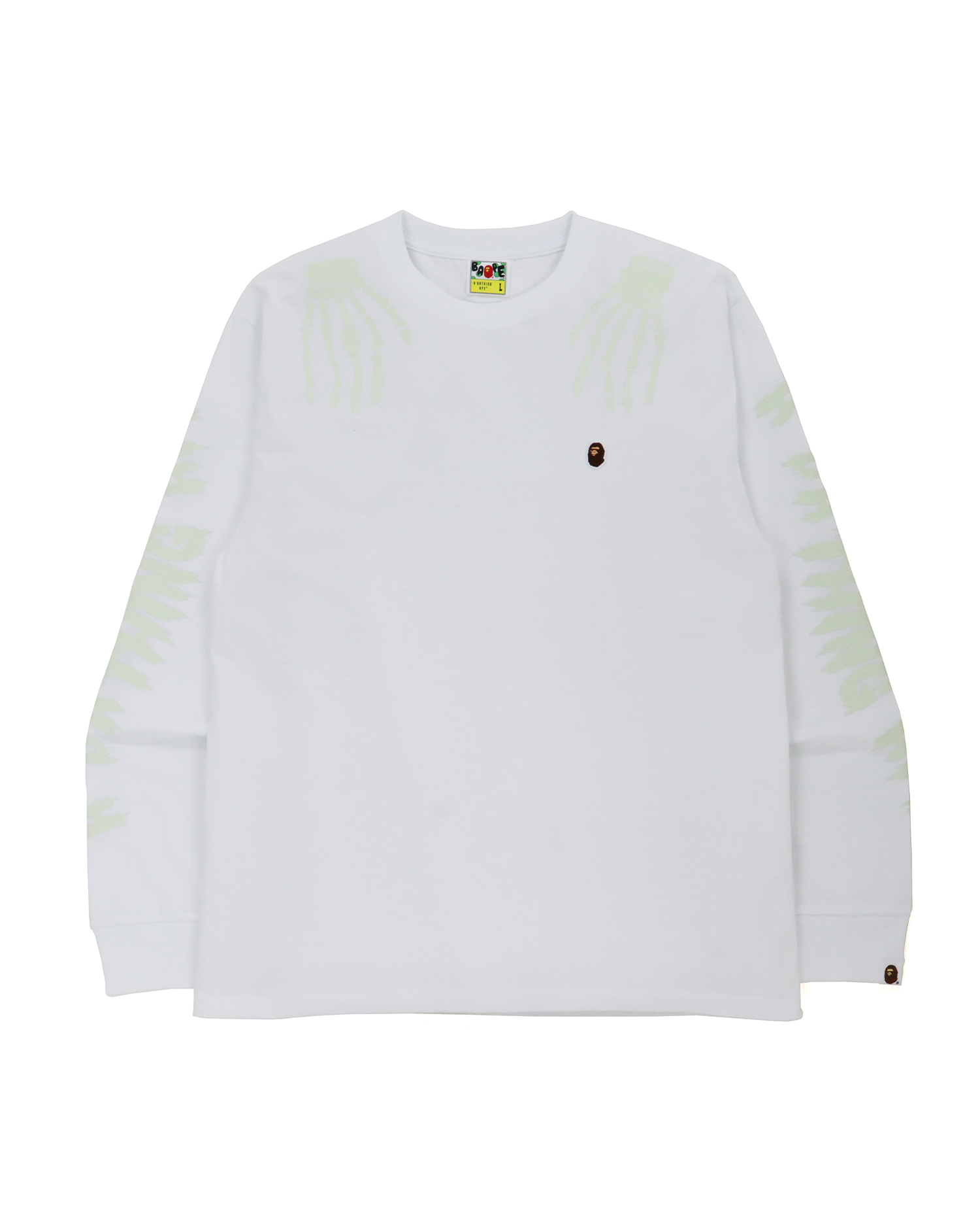 Shop Halloween Skull Glow In The Dark Long Sleeve Tee Online | BAPE