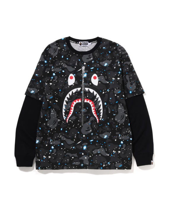 Space Camo Shark Layered L/S Tee image number 0