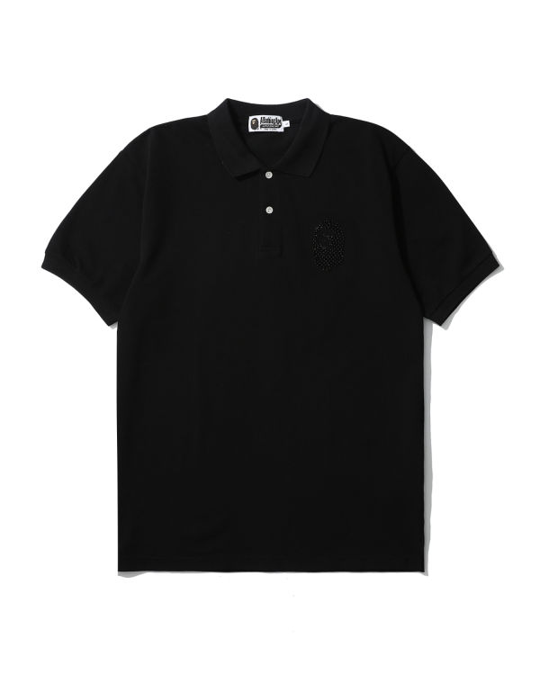 Crystal Large Ape Head polo shirt