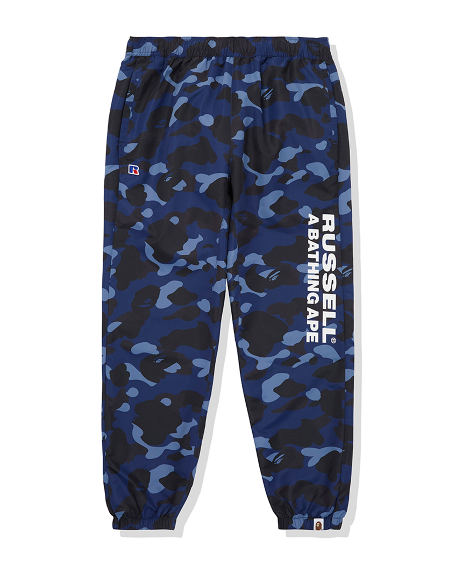 Shop X RUSSELL ATHLETIC Athletic Color Camo pants Online | BAPE