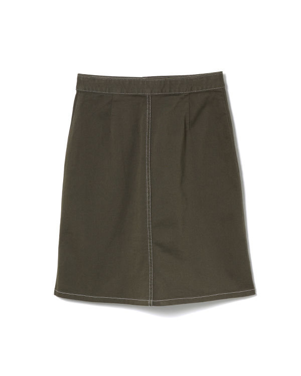 Flower logo buttoned skirt