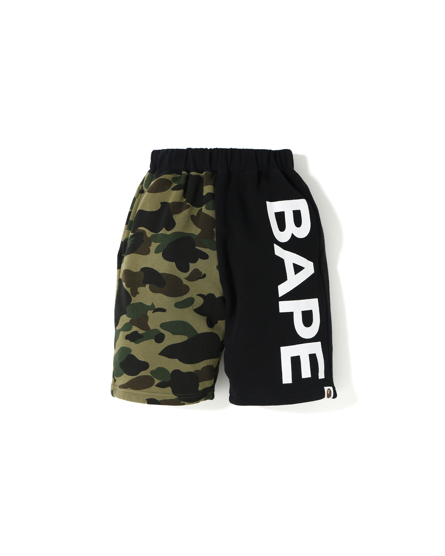 grey and camo bape shorts