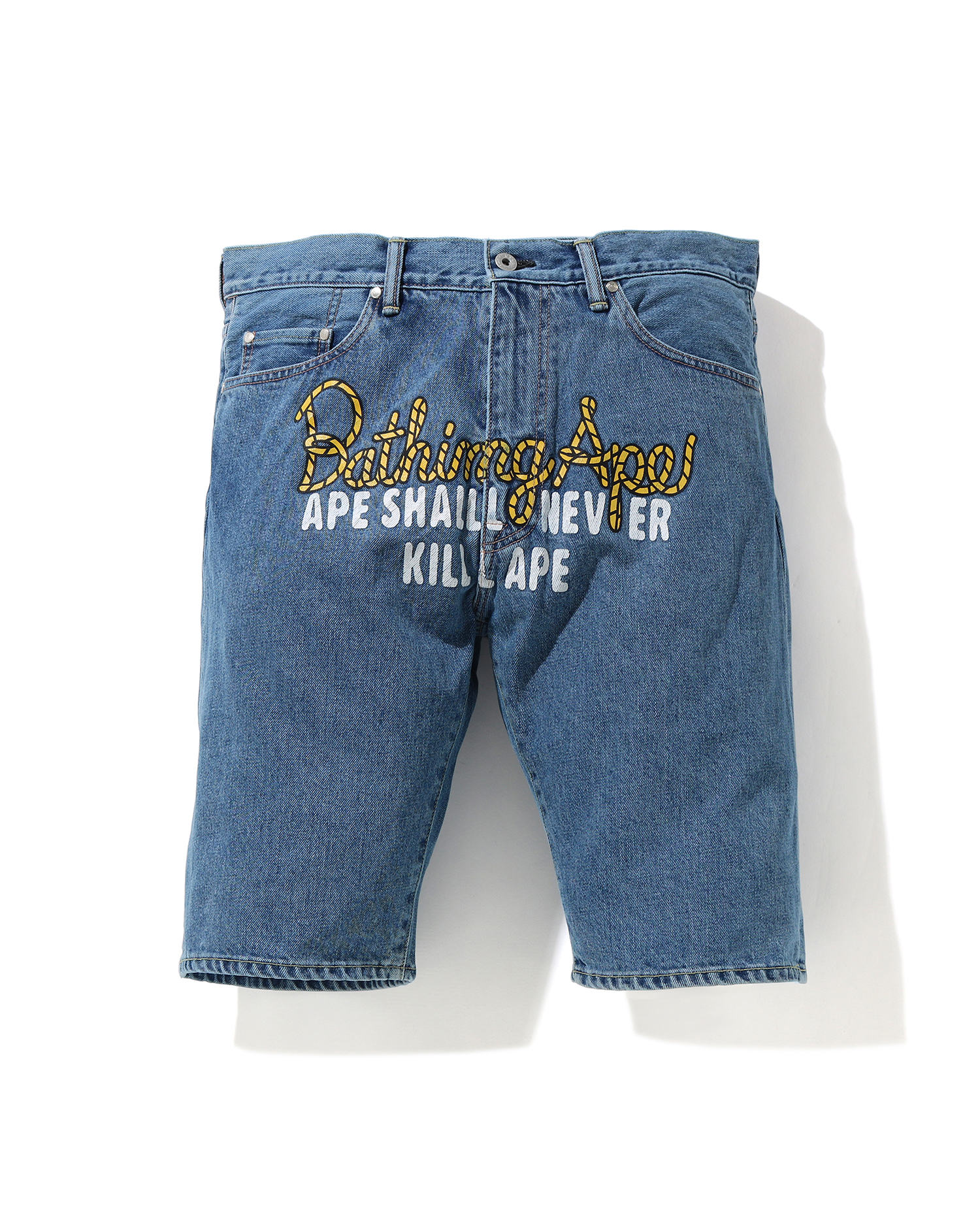 Shop Drop denim shorts Online | BAPE
