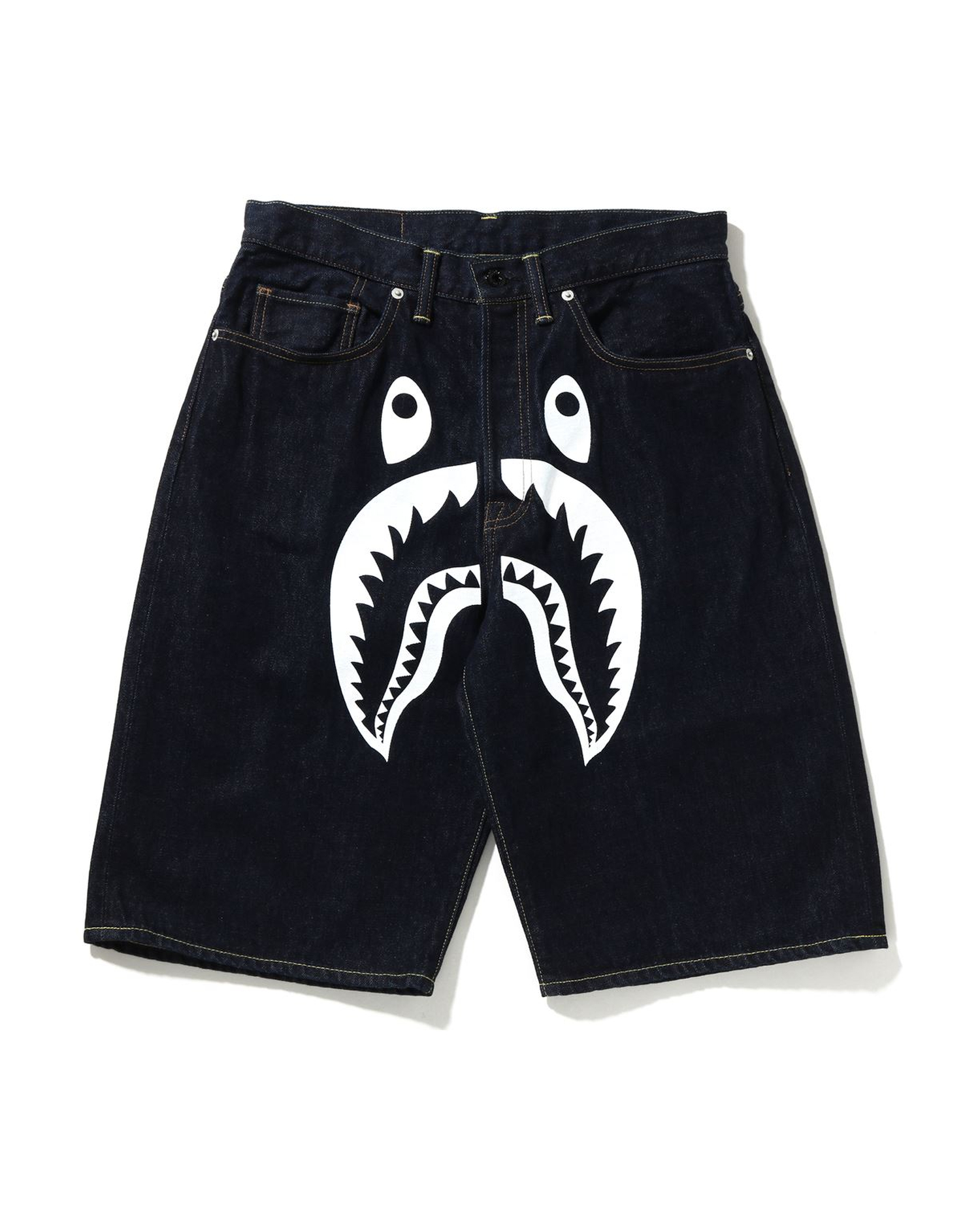 A BATHING APE Shark Denim Shorts