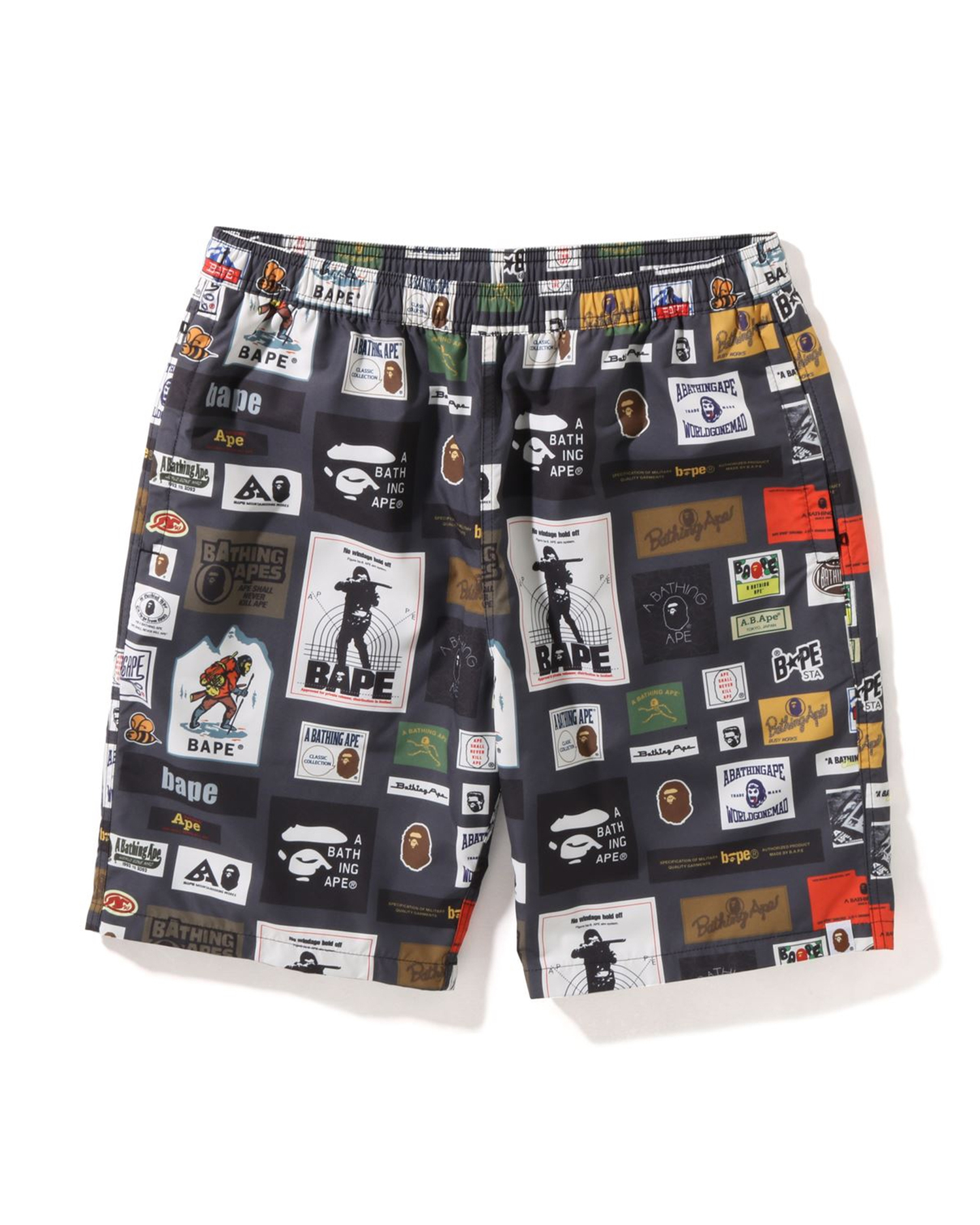 A BATHING APE BAPE Multi Label Beach Shorts