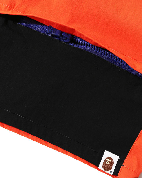 Color block nylon belt shorts