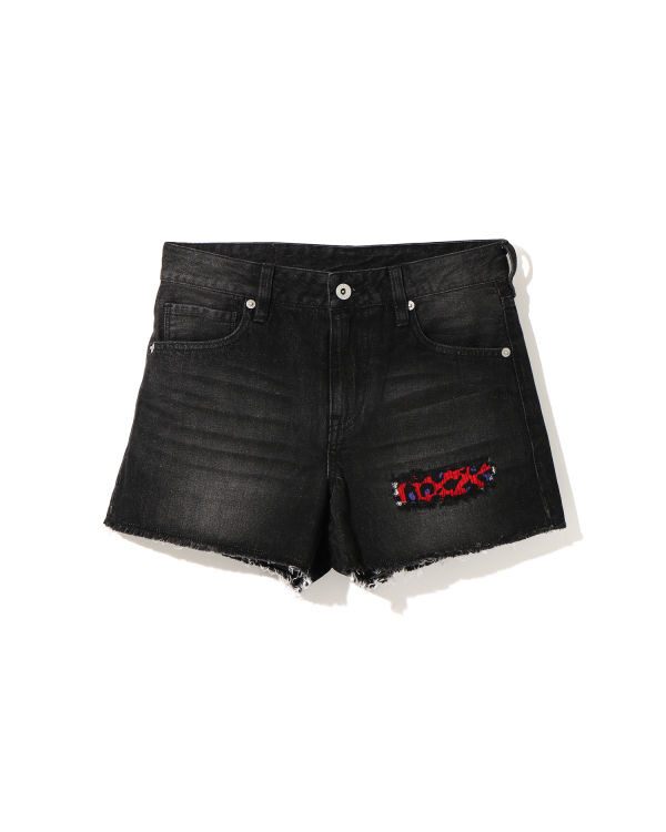 Leopard Denim shorts