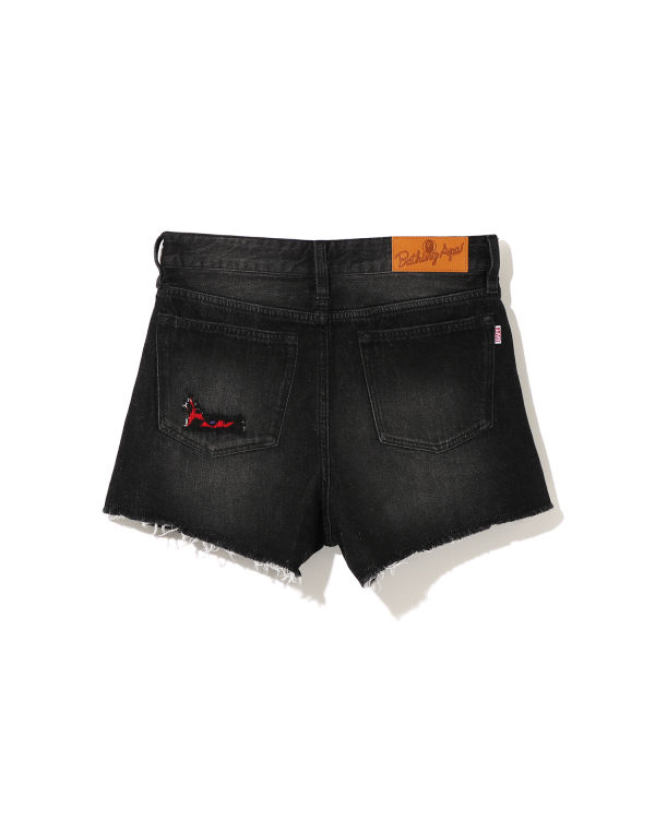 Leopard Denim shorts
