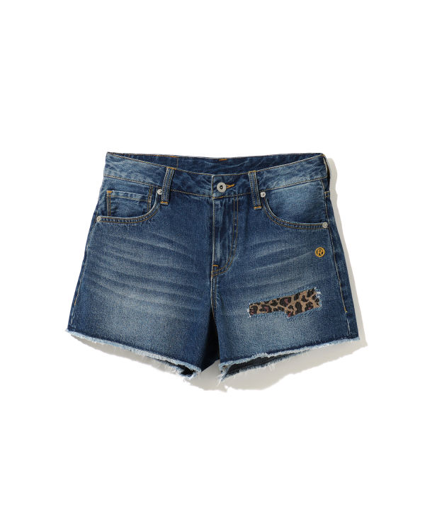 Leopard Denim shorts