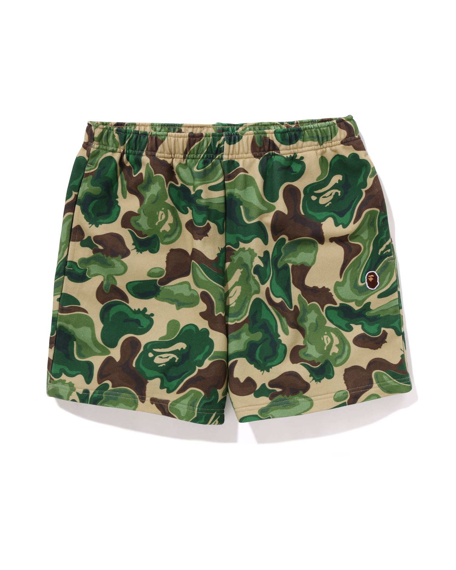 Shop BAPE Art Camo Sweat Shorts Online | BAPE