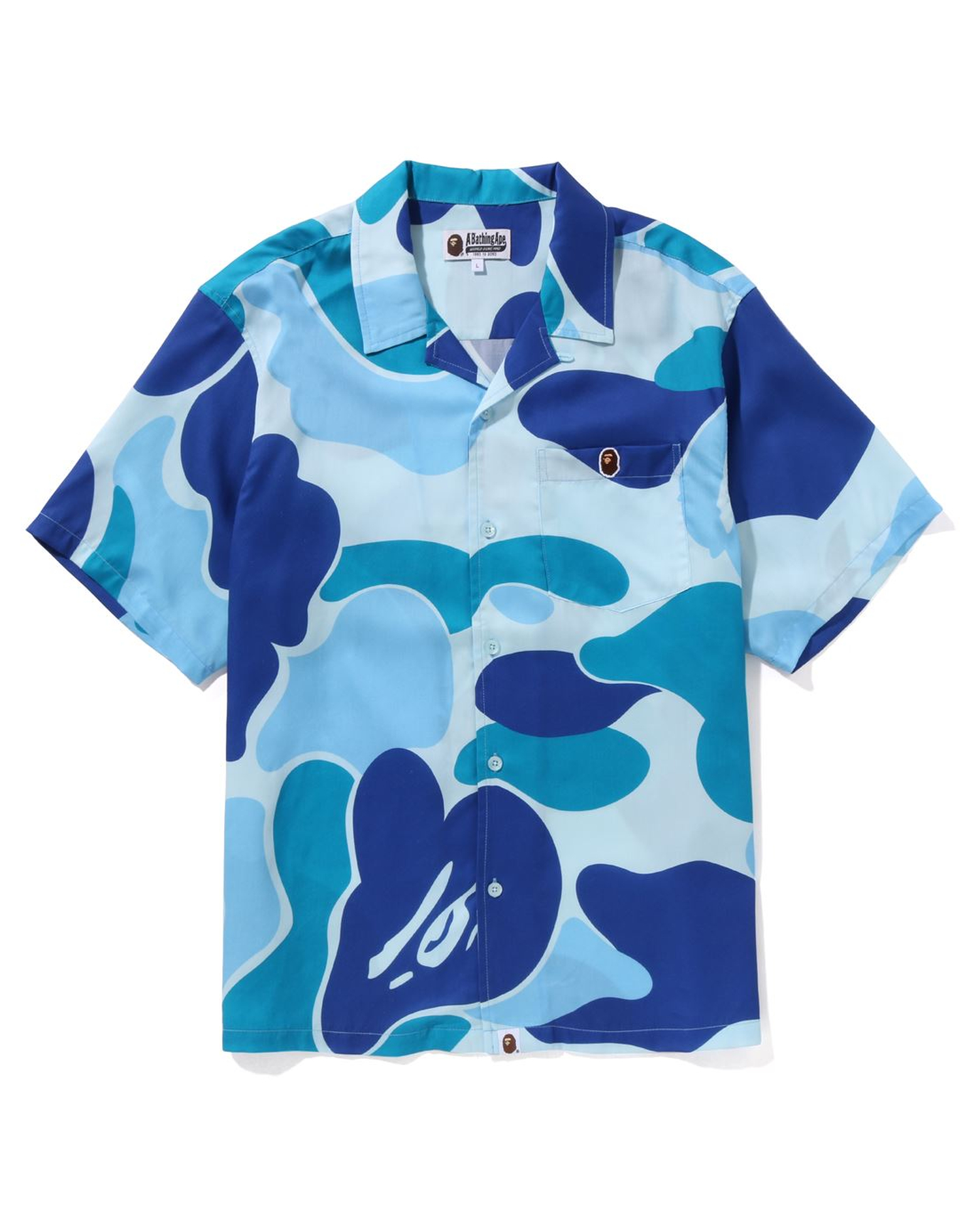 Shop BAPE ABC Camo Open Collar Shirt Online | BAPE