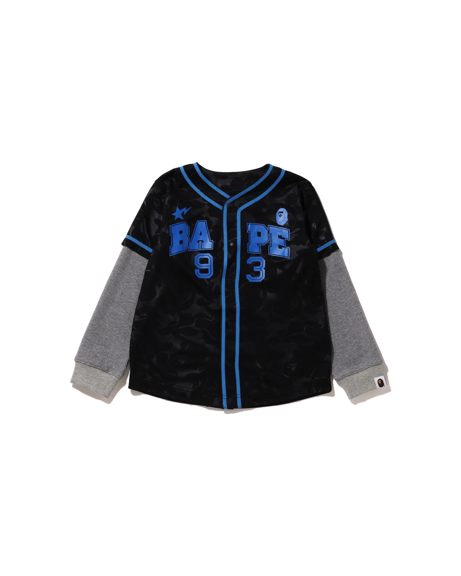 A BATHING APE BAPE KIDS BAPE LAYERED BASEBALL SHIRT