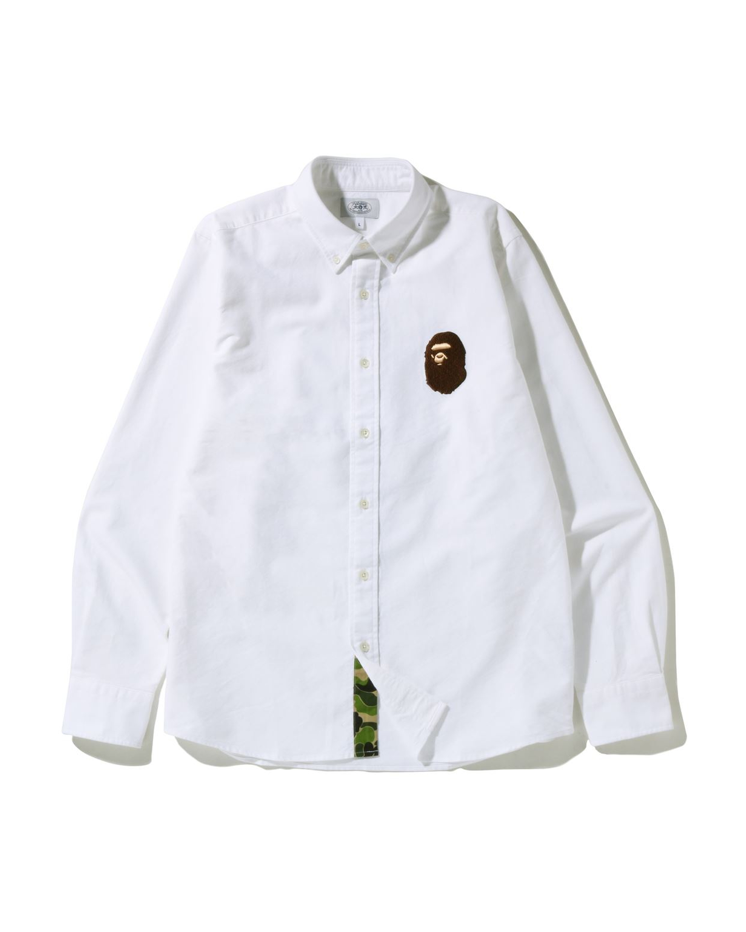 Shop Large Ape Head Oxford BD Shirt Online | BAPE