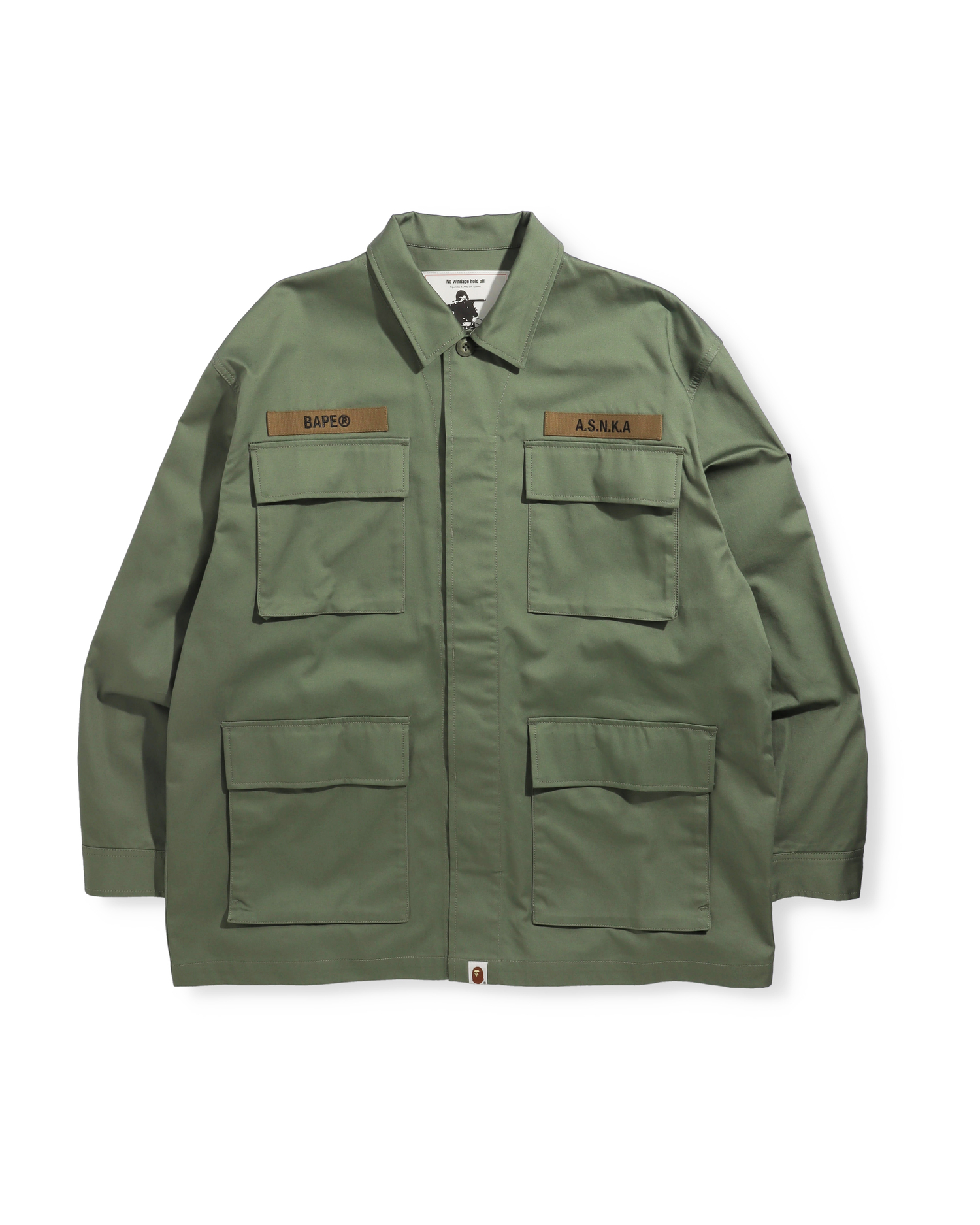 Shop Relaxed Fit Military Shirt Online | BAPE