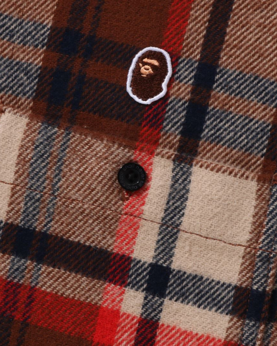 A BATHING APE® BAPE Check Ape Head One Point Flannel Shirt