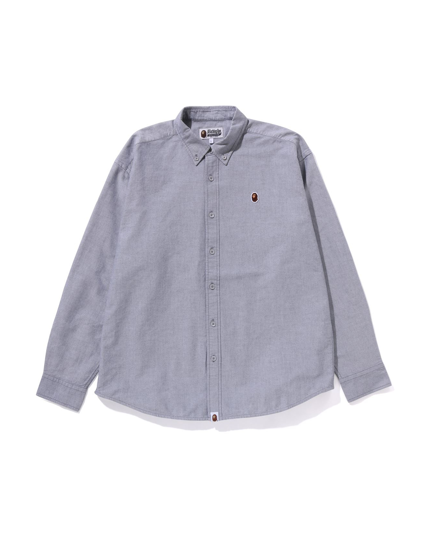 Shop Ape Head One Point Oxford Shirt Online | BAPE