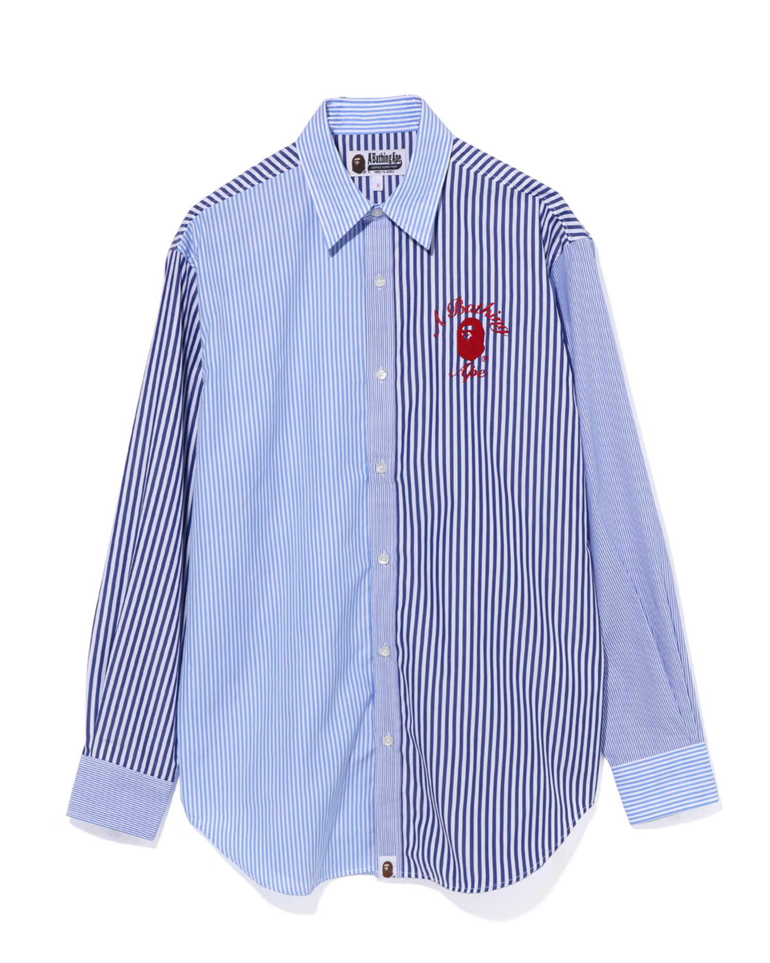 Shop College Multi Striped Oversized Shirt Online | BAPE