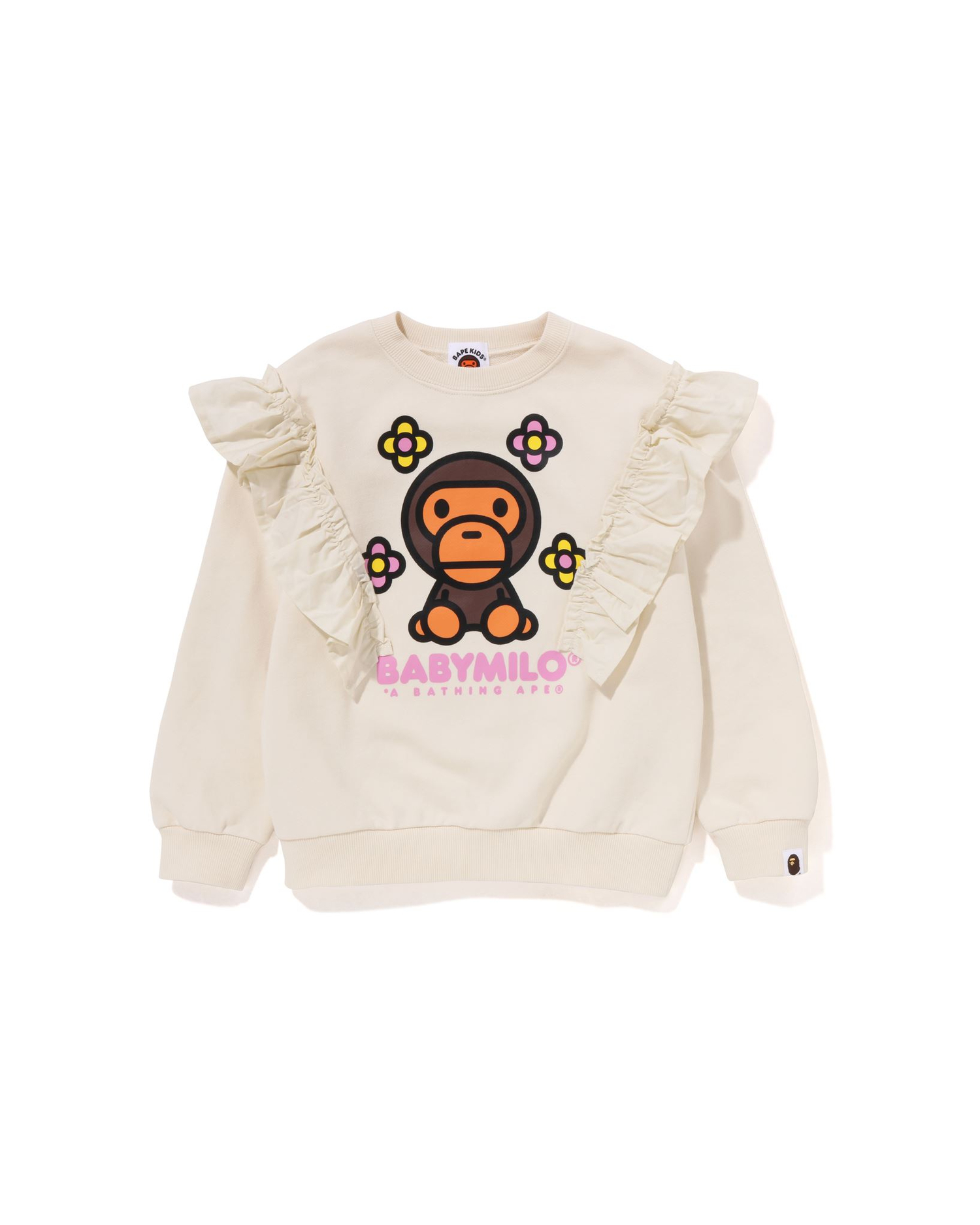 Shop Kids Baby Milo flower frilled sweatshirt Online | BAPE