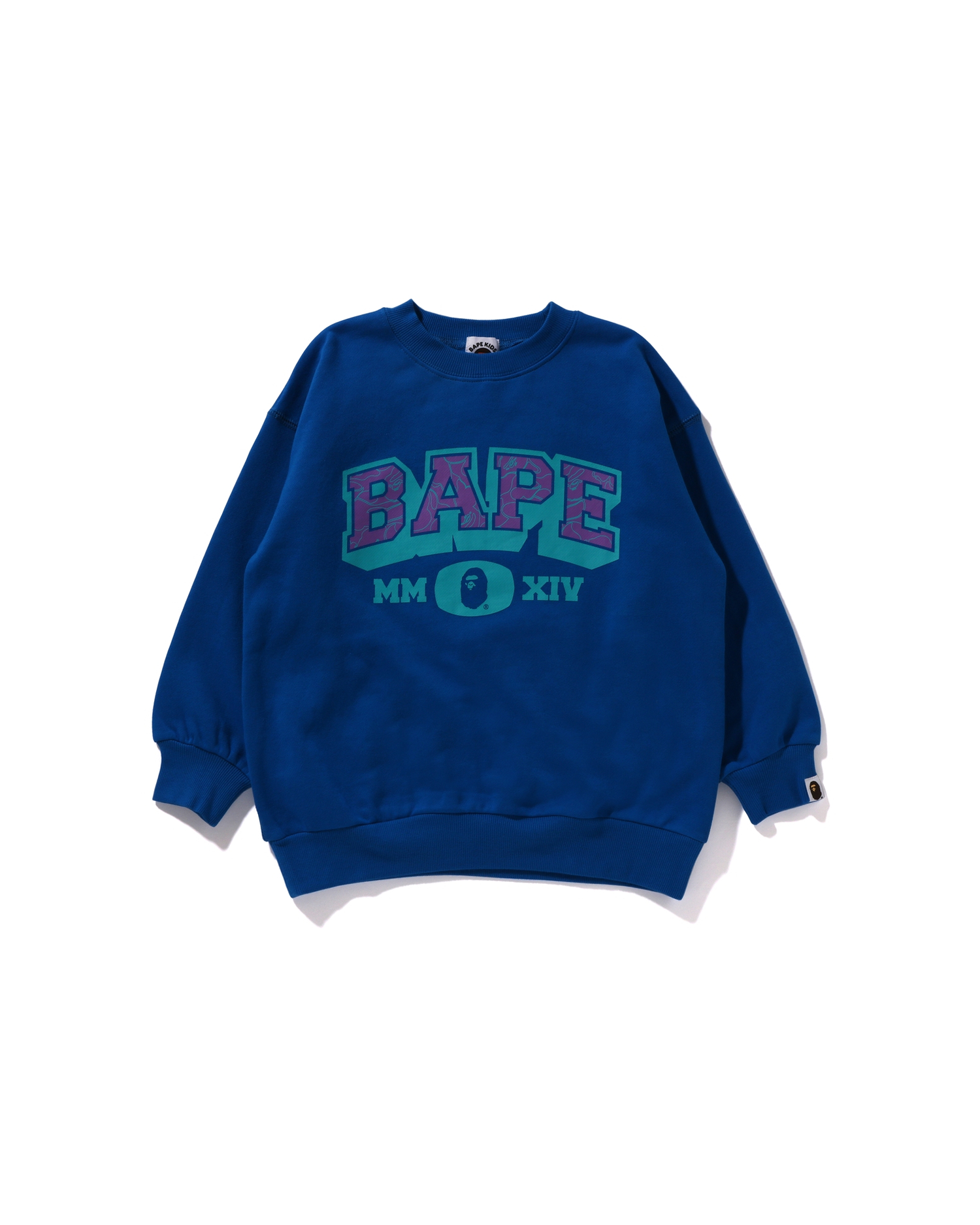 Shop Kids BAPE Line Camo Crewneck Online | BAPE