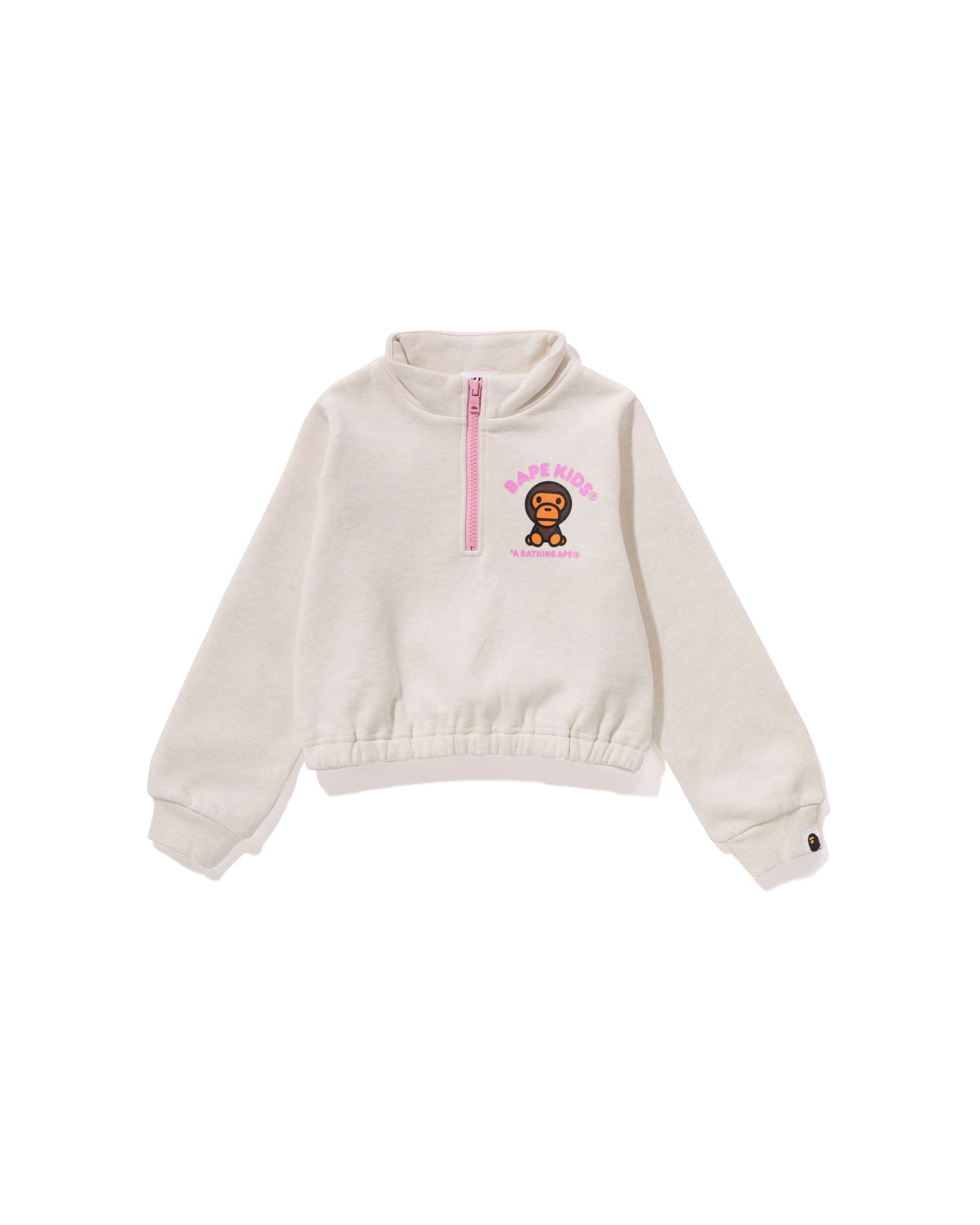 Shop Kids Baby Milo Half Zip Sweatshirt Online | BAPE