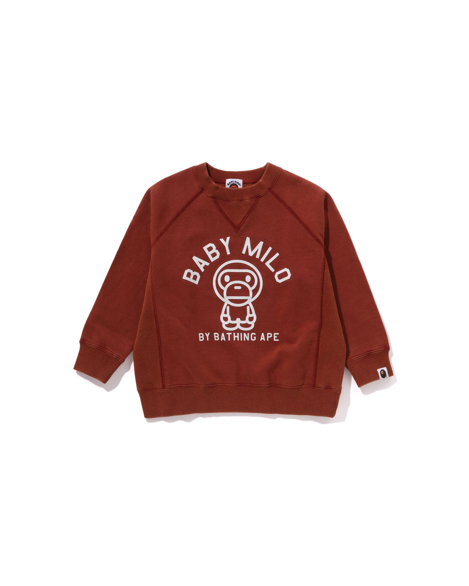 Shop Kids Baby Milo Washed Crewneck Sweatshirt Online | BAPE