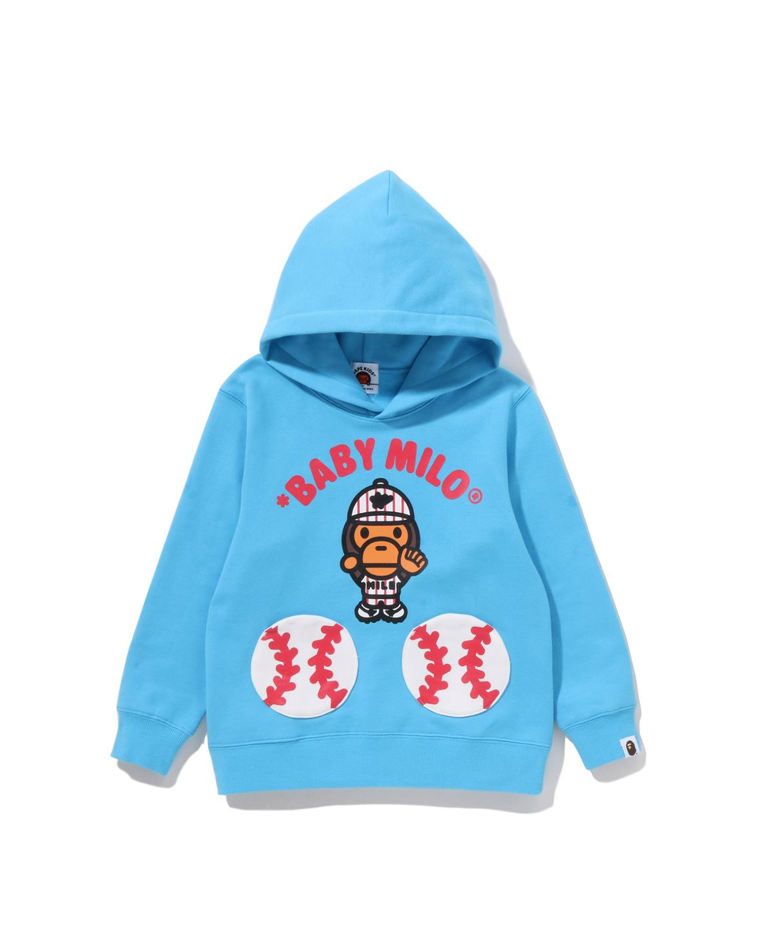 Shop Baby Milo Baseball Pullover Hoodie Online | BAPE