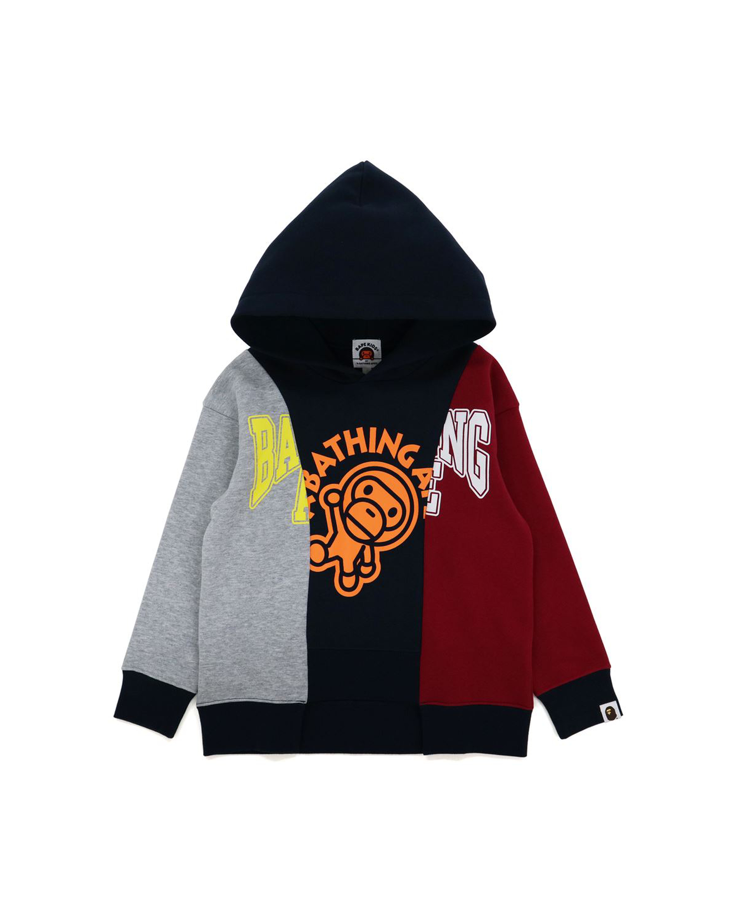 Shop Baby Milo Panel Pullover Hoodie Online | BAPE