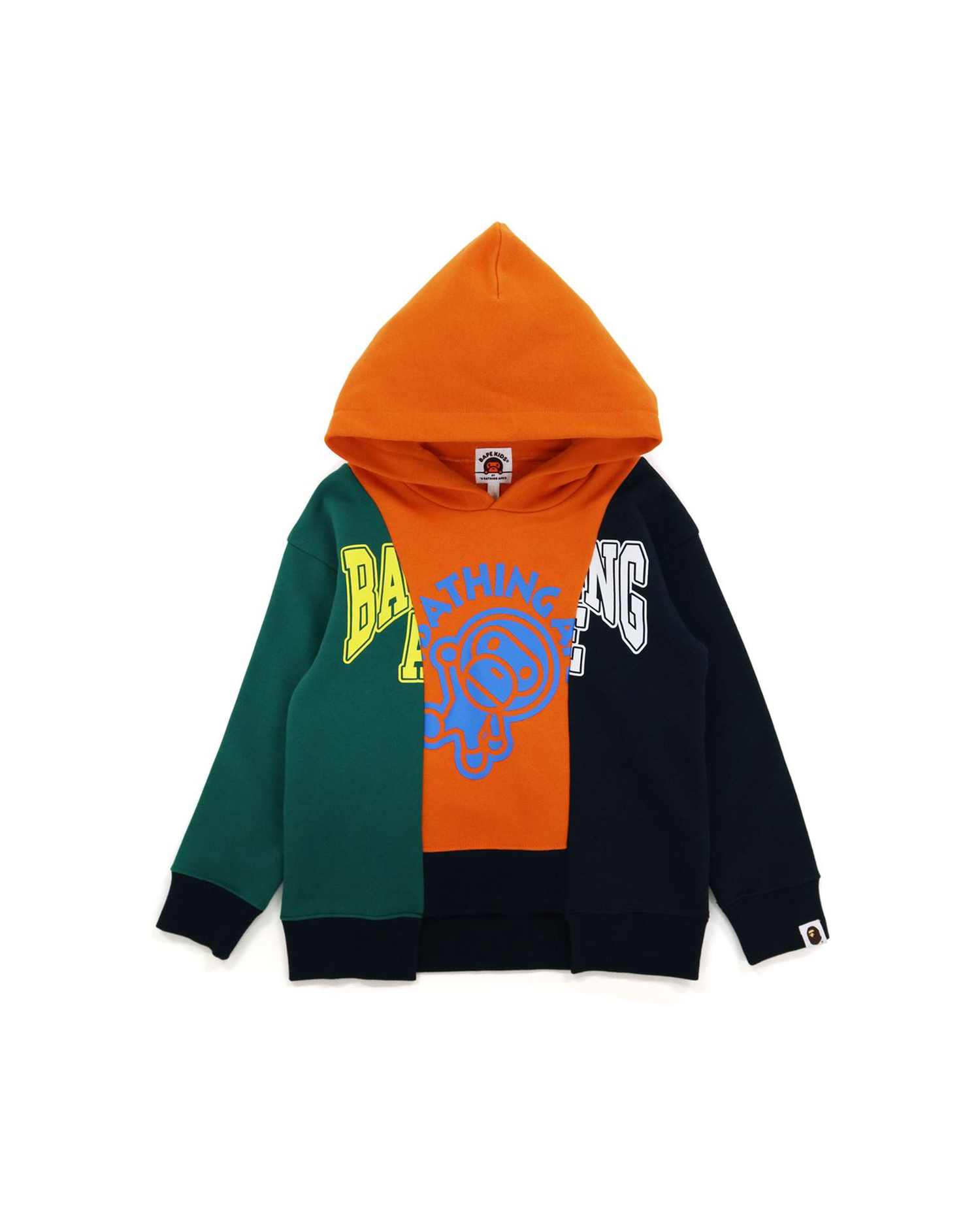 Shop Baby Milo Panel Pullover Hoodie Online | BAPE