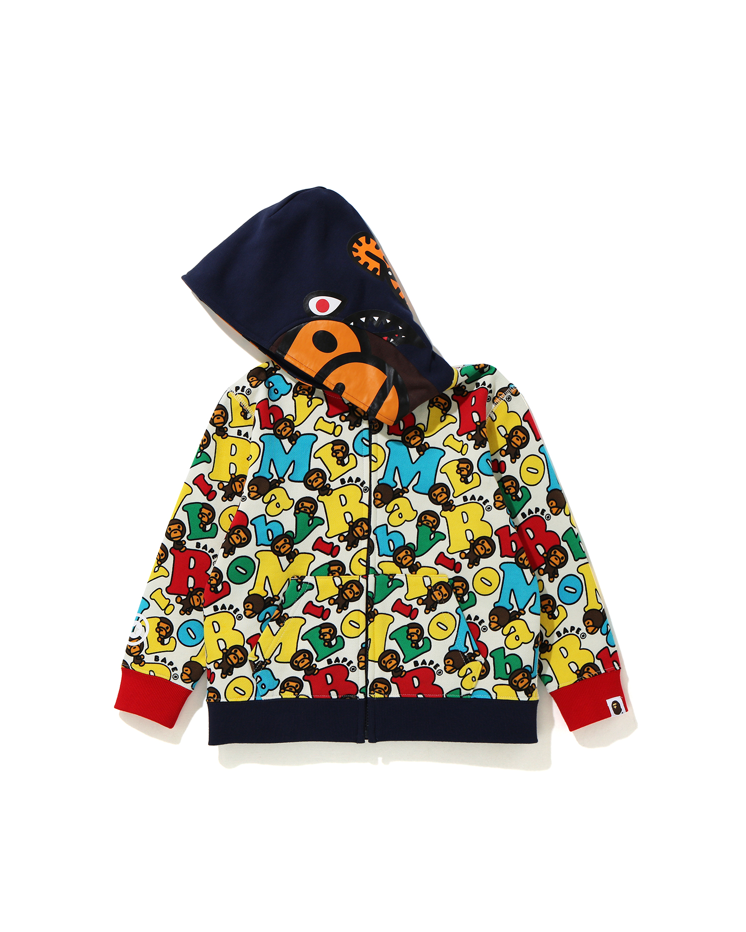 Baby Milo Alphabet Milo Shark zip hoodie