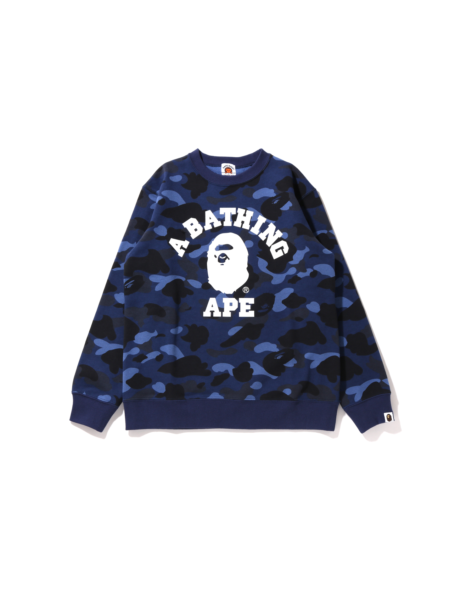 Shop Color Camo College Crewneck JR Online | BAPE