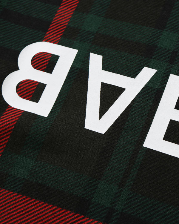 Bape Check Bape Wide Crew neck sweatshirt