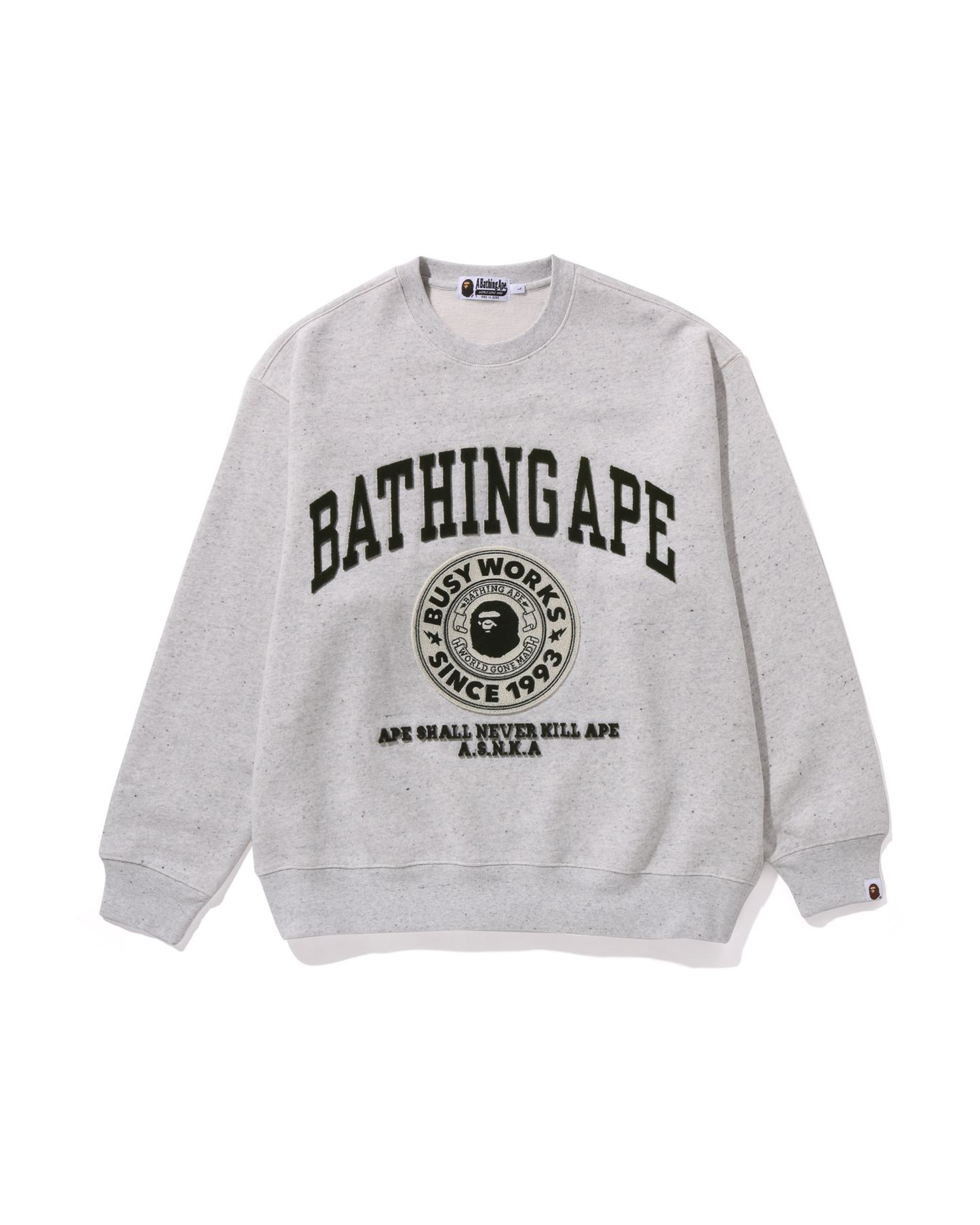 美しい A BATHING APE◇スウェット/M/コットン/GRY/無地 Mサイズ