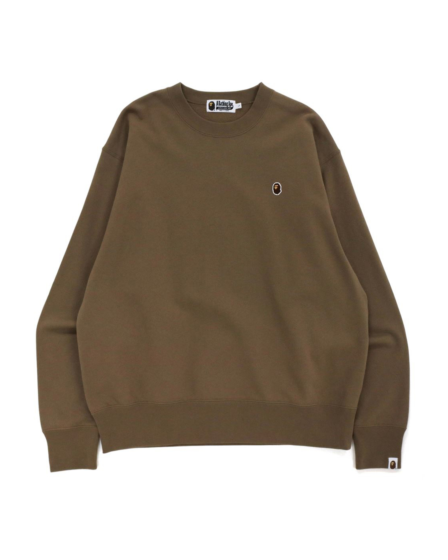 Shop Ape Head One Point Relaxed Fit Crew Neck Sweatshirt Online 