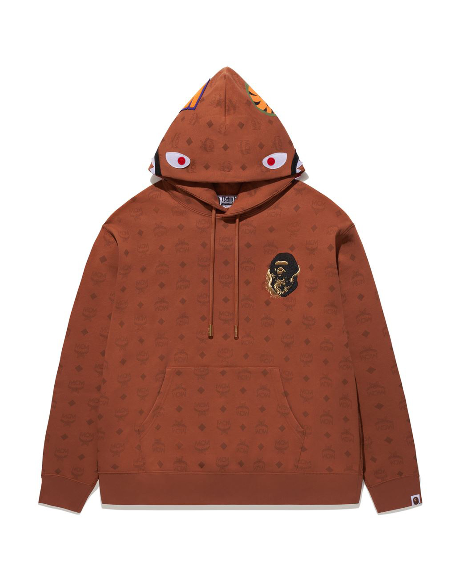 Shop X MCM Shark Pullover Hoodie Online | BAPE