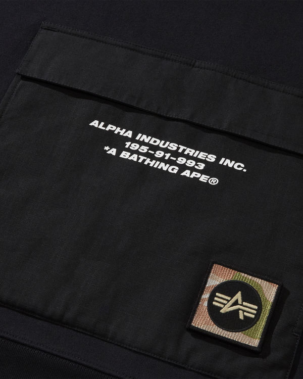 X ALPHA INDUSTRIES patch pocket hoodie