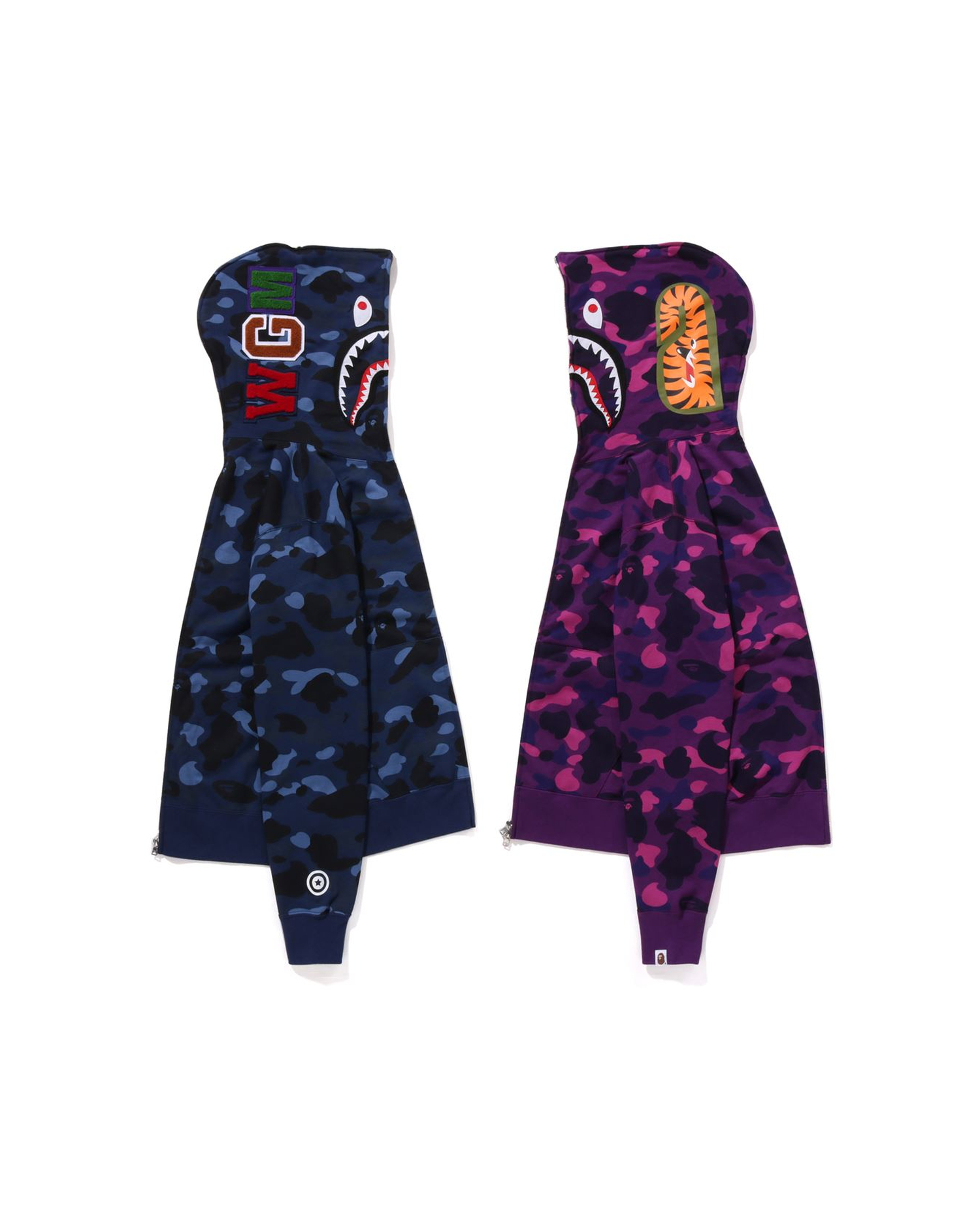 A BATHING APE® Color Camo Separate Shark Fz Hoodie | ITeSHOP