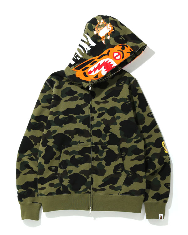 Slagter skandaløse locker Shop 1st Camo Tiger full zip hoodie Online | BAPE