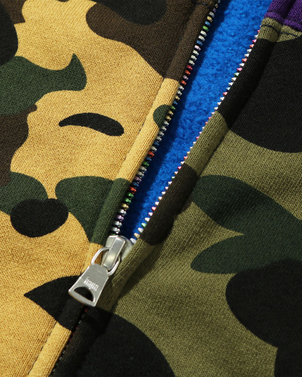 1st Camo Crazy Shark full zip hoodie