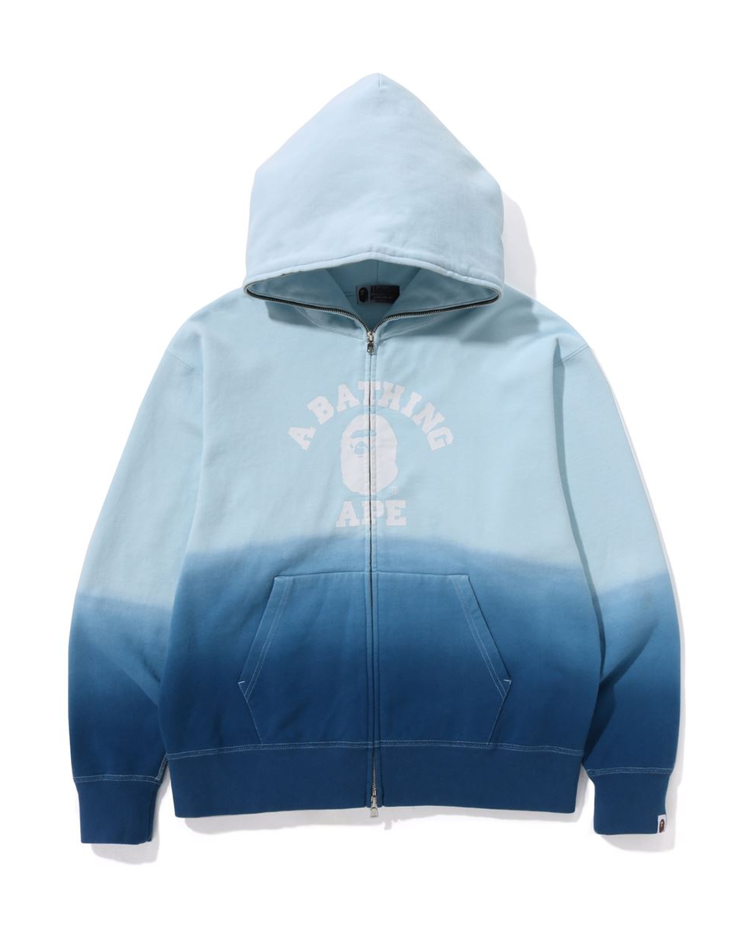 Shop College Gradation Relaxed Fit Full Zip Hoodie Online | BAPE