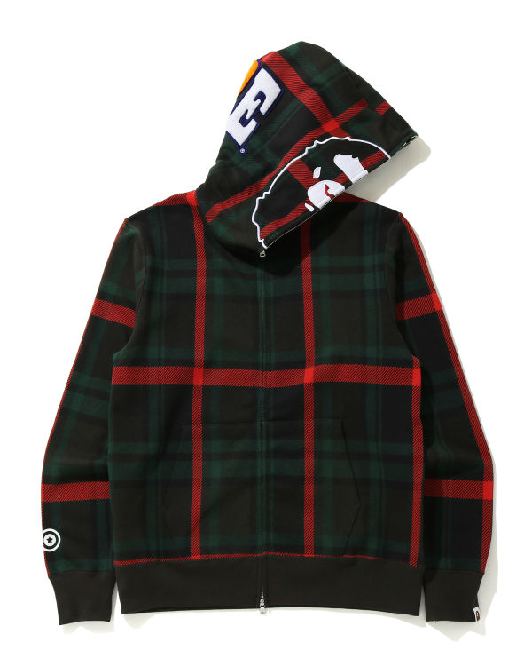 Bape Check 2nd Ape Wide zip hoodie