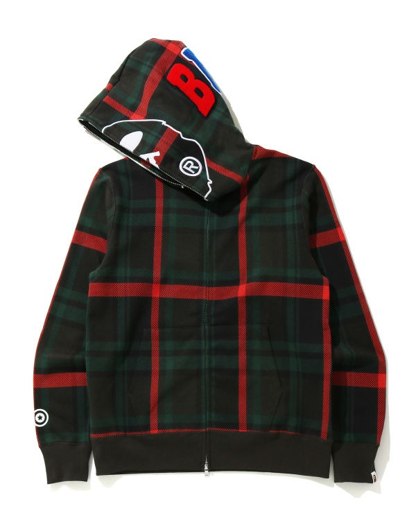 Bape Check 2nd Ape Wide zip hoodie