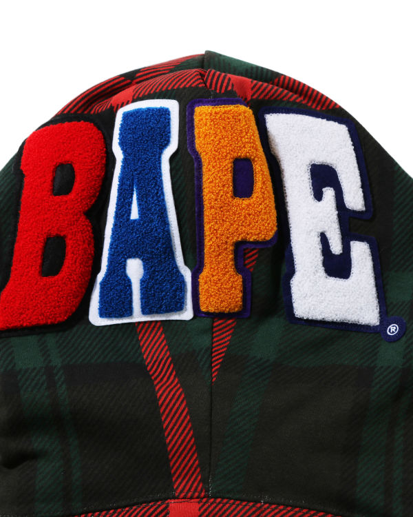 Bape Check 2nd Ape Wide zip hoodie