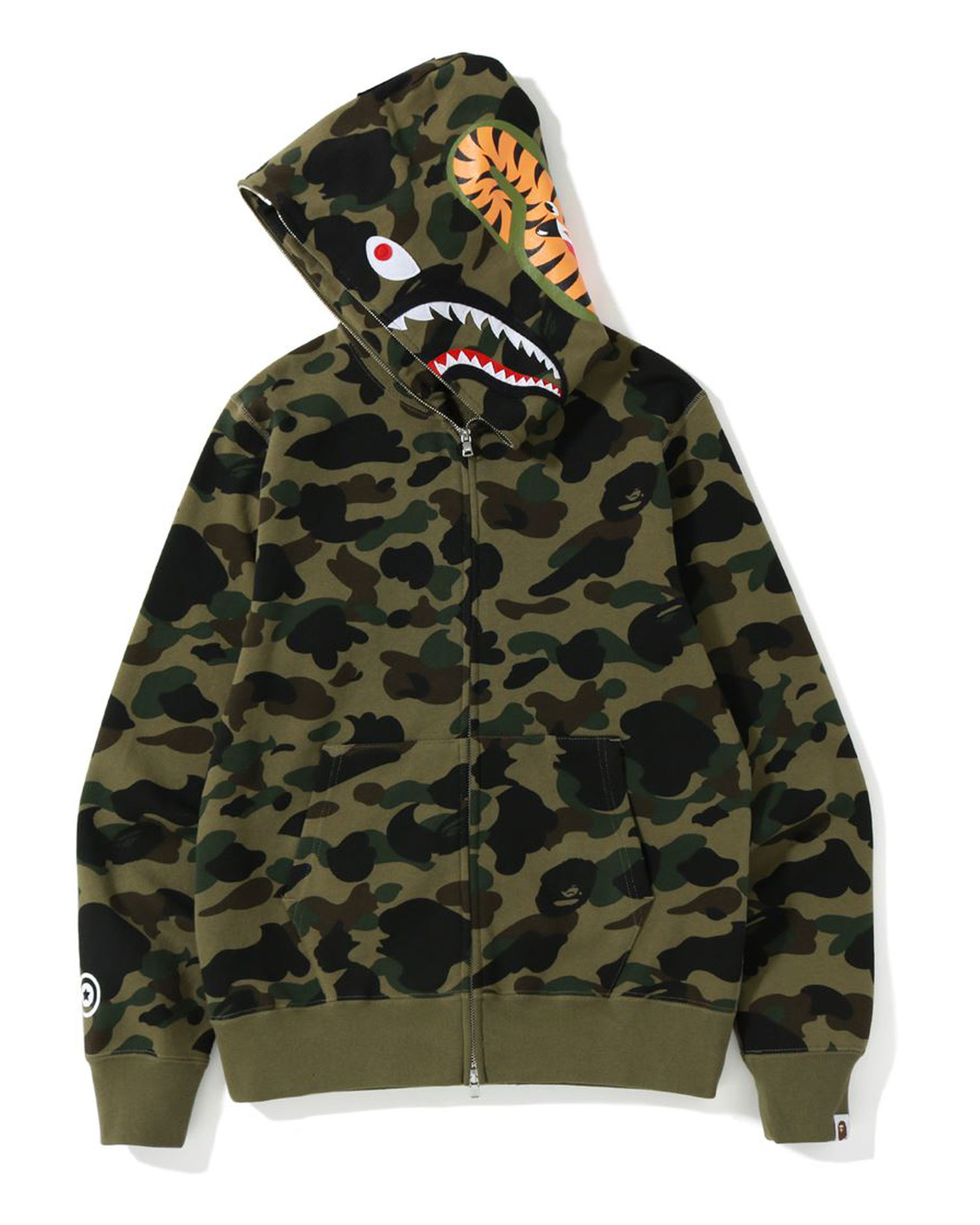 Shop 1st Camo Shark Full Zip Hoodie Online | BAPE