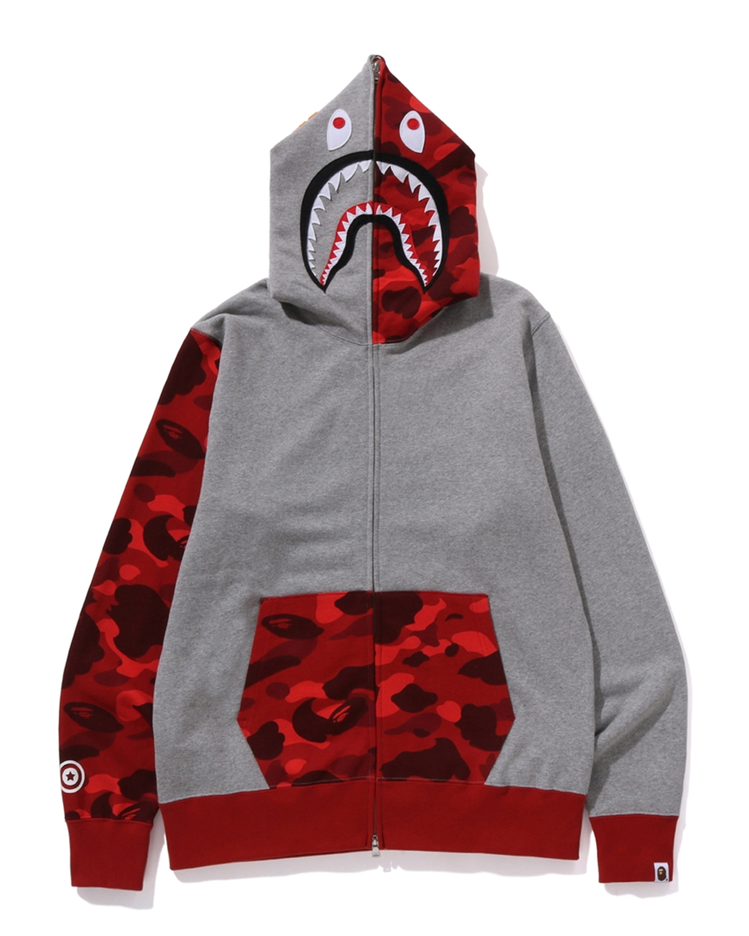 Bape hoodie shark on sale red