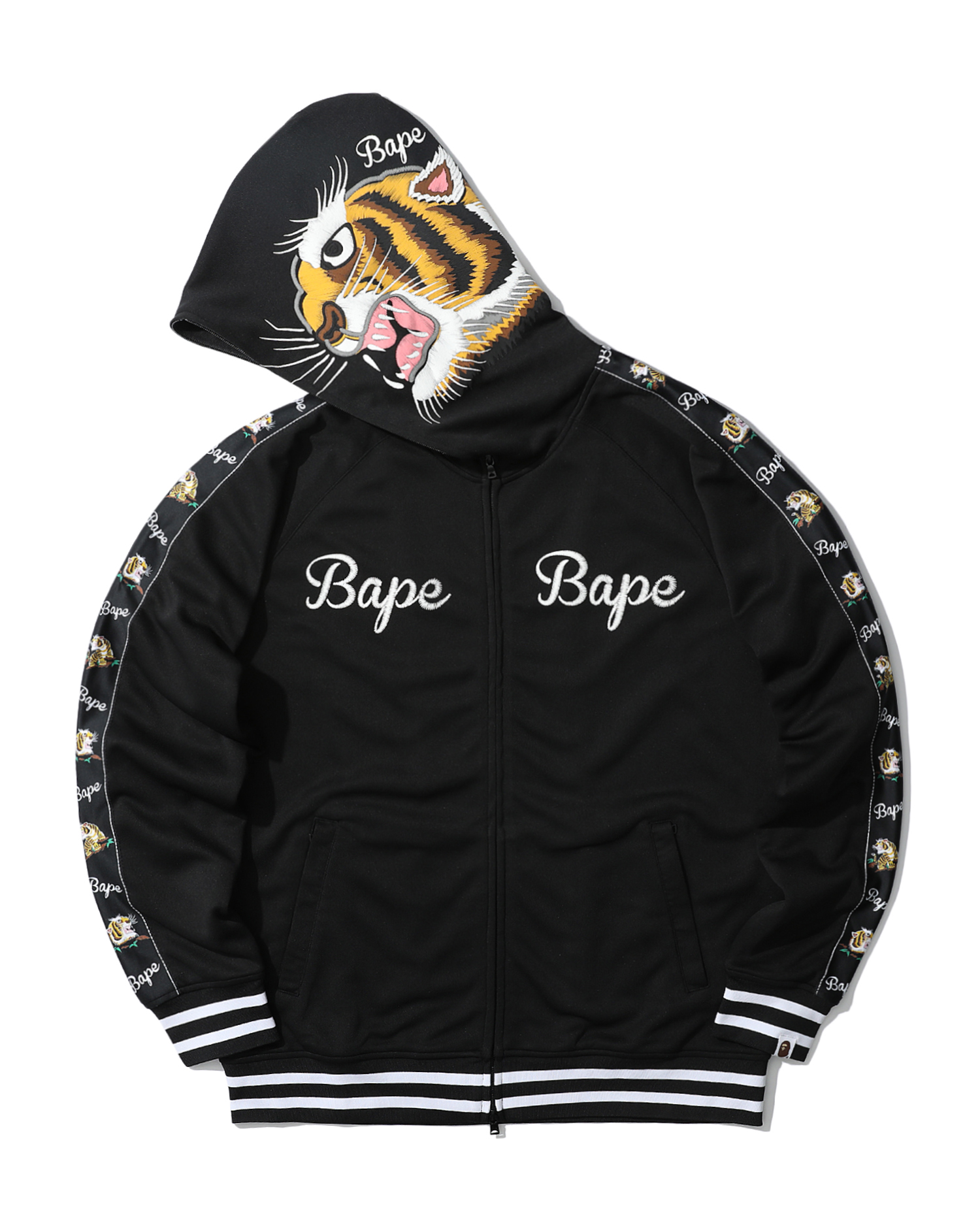 Shop Tiger jersey full zip hoodie Online | BAPE