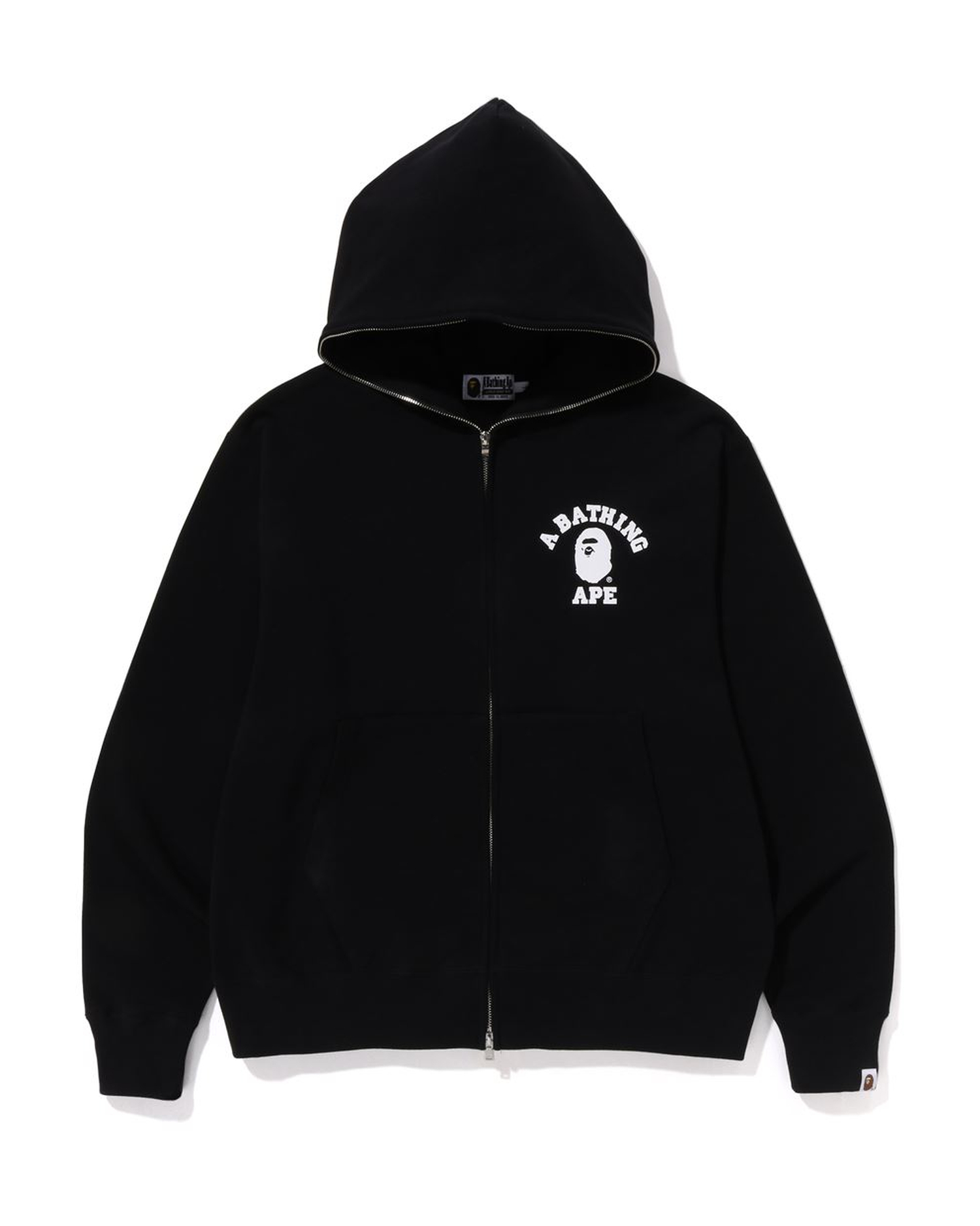 Shop College Relaxed Fit Full Zip Hoodie Online | BAPE